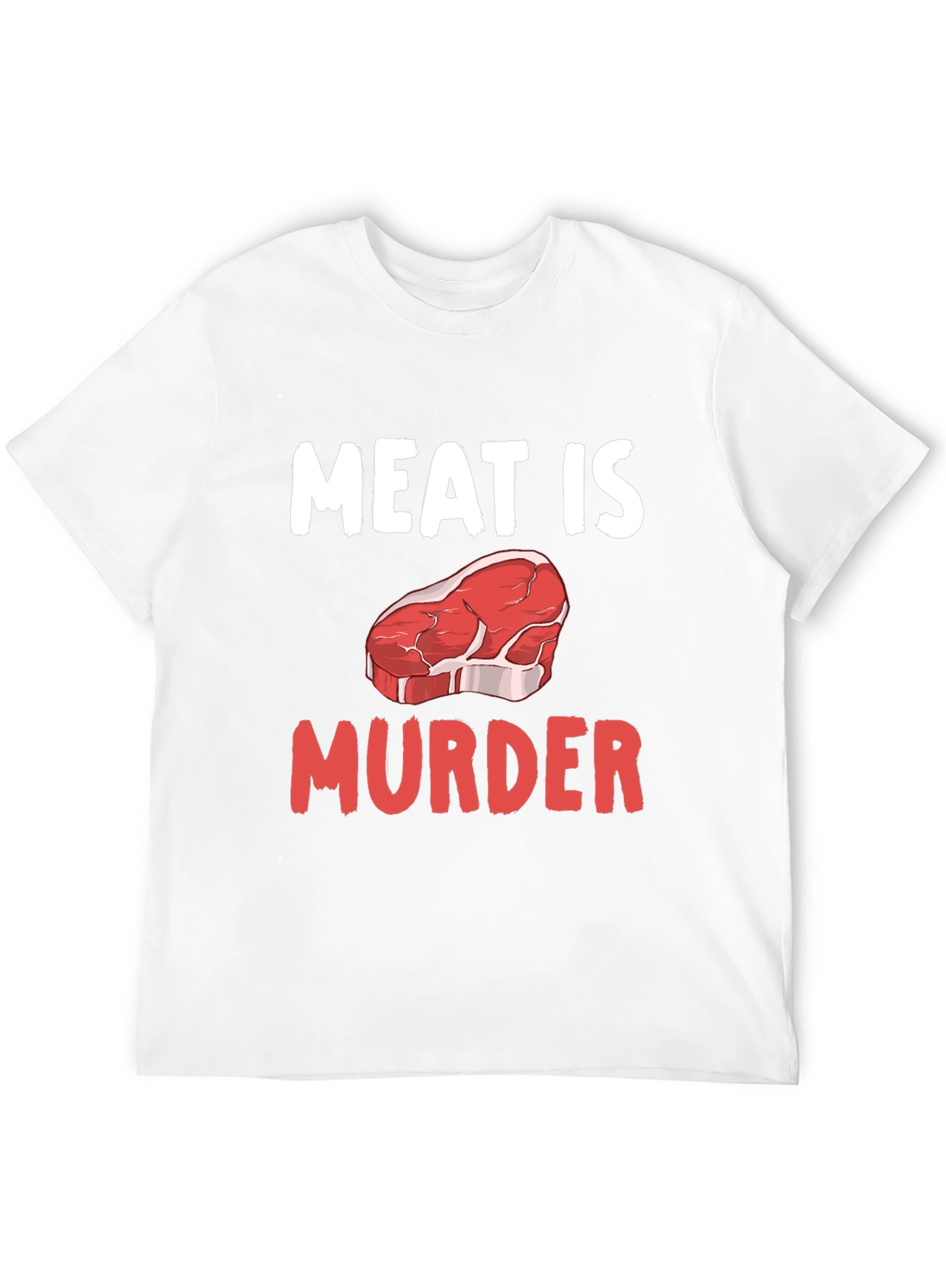 Meat is Murder Graphic T-Shirt - Vegan Protest Tee