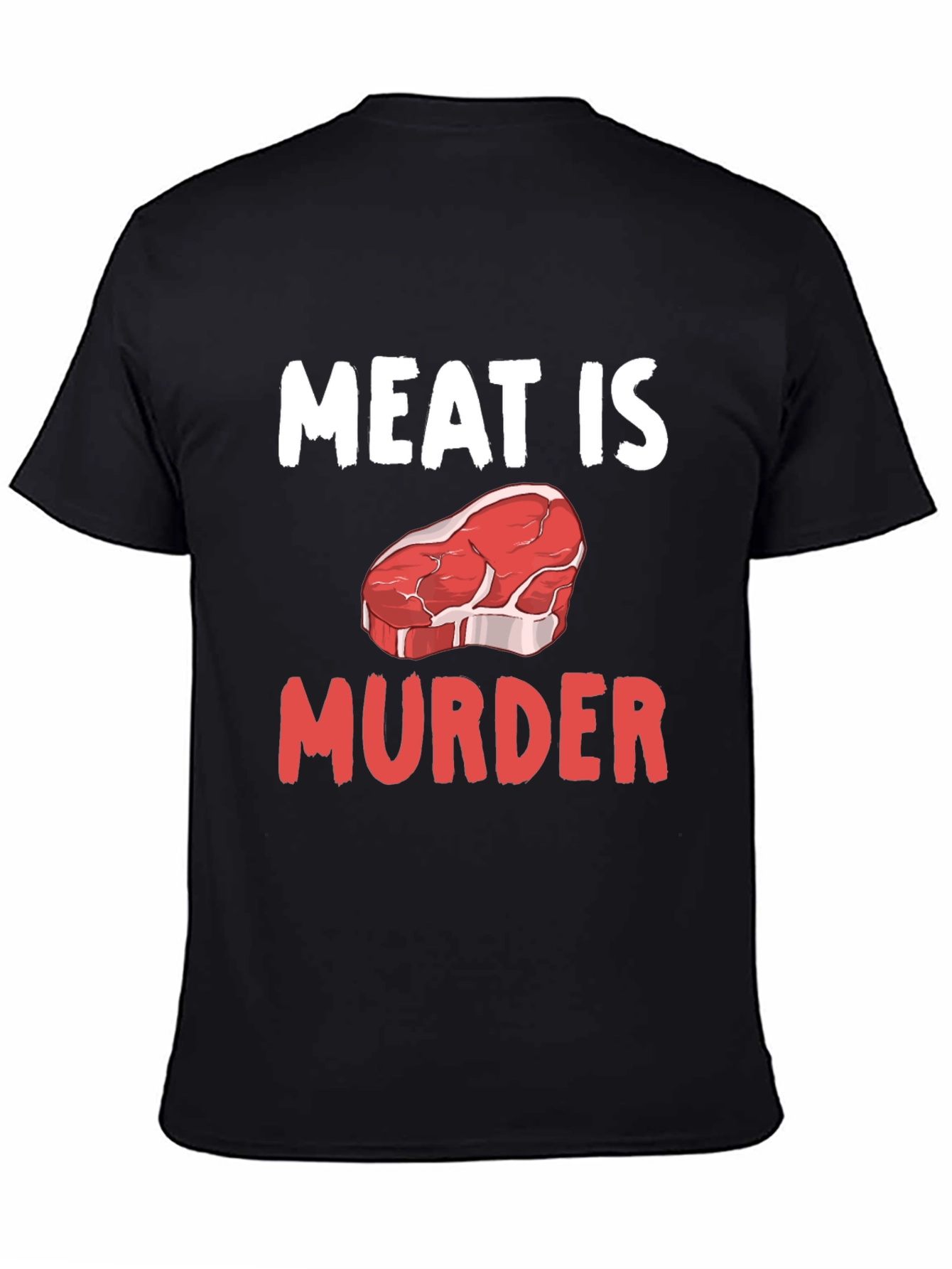 Meat is Murder Graphic T-Shirt - Vegan Protest Tee