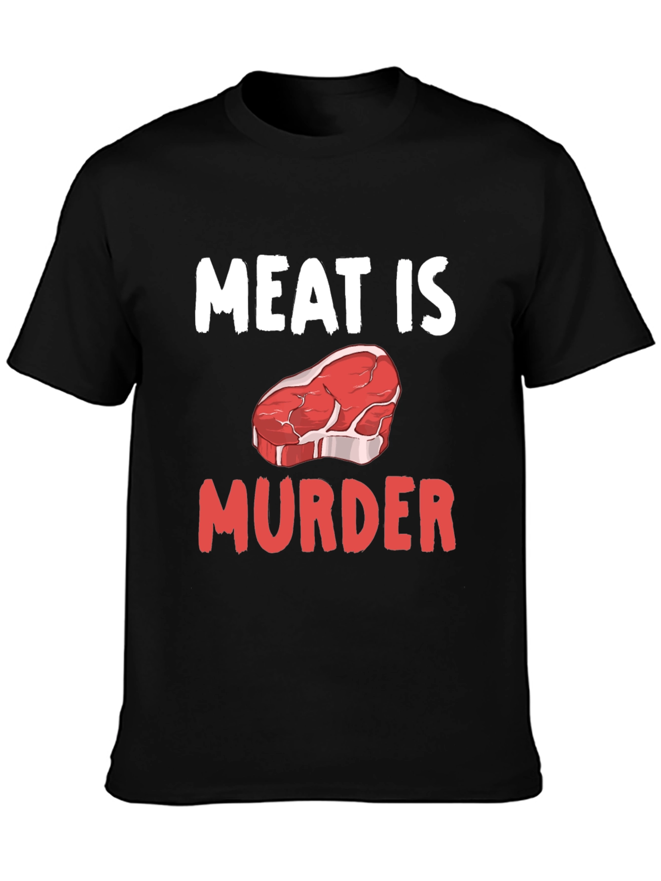 Meat is Murder Graphic T-Shirt - Vegan Protest Tee