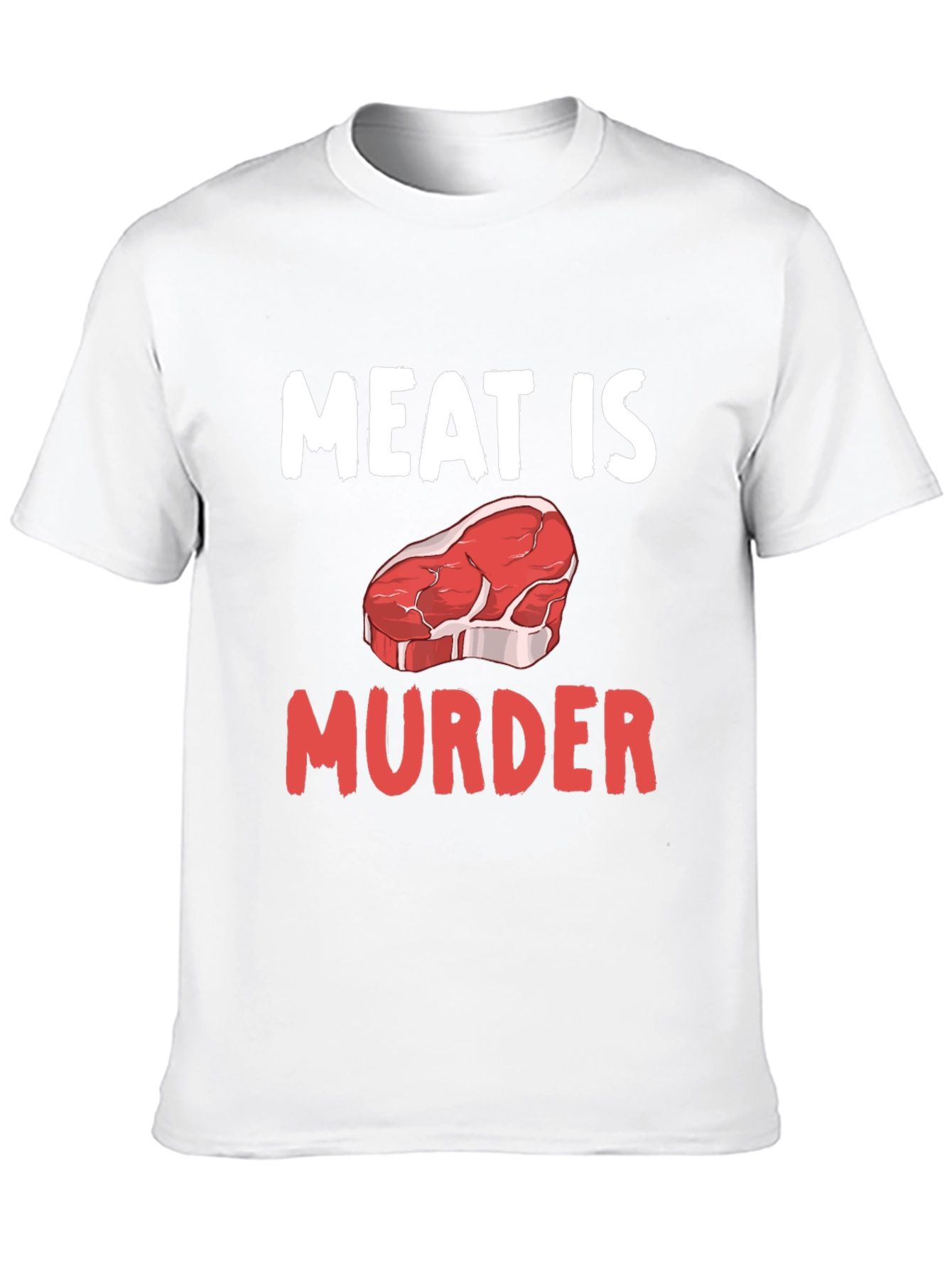 Meat is Murder Graphic T-Shirt - Vegan Protest Tee