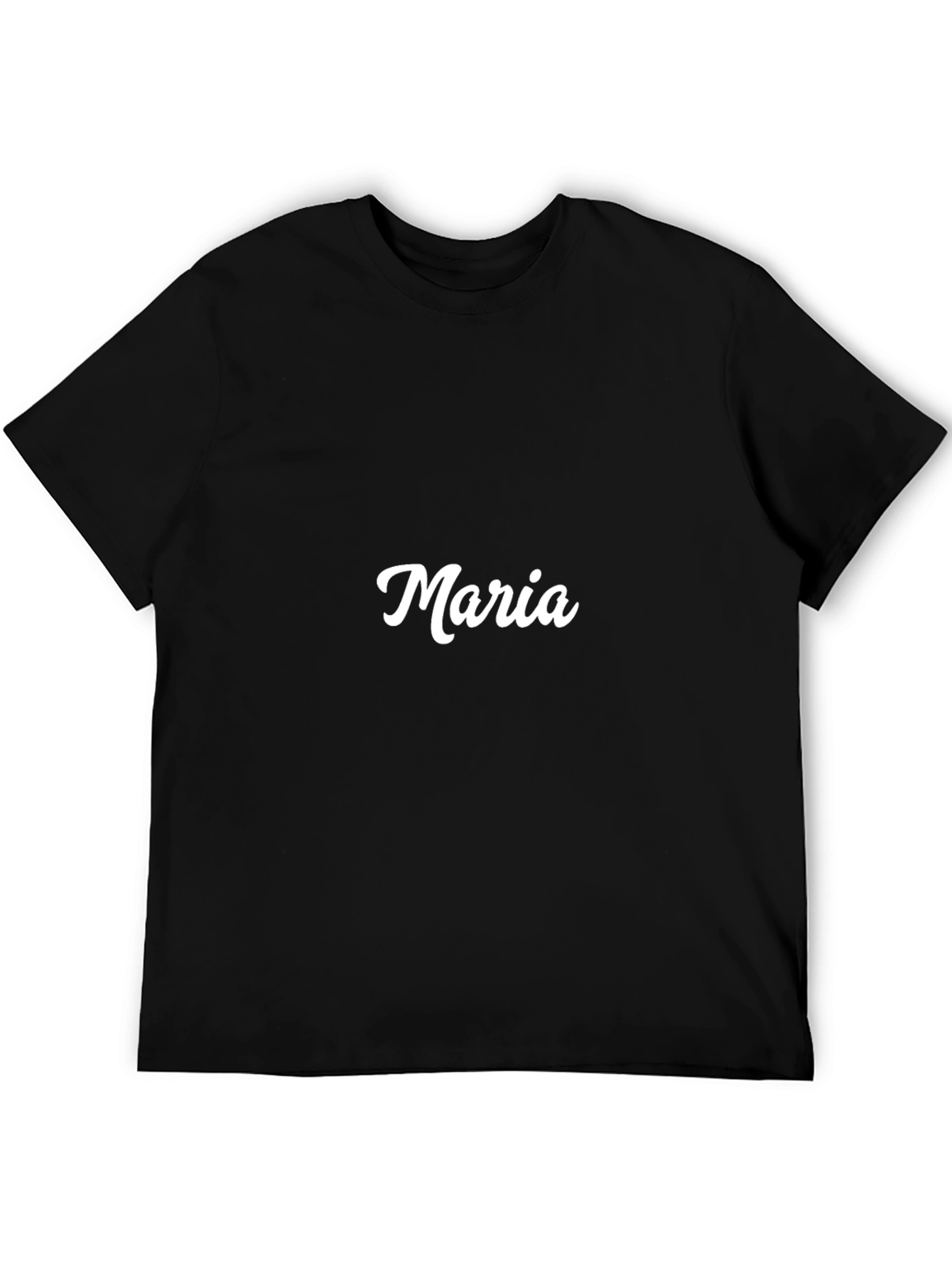 Maria Custom Name Black T-Shirt