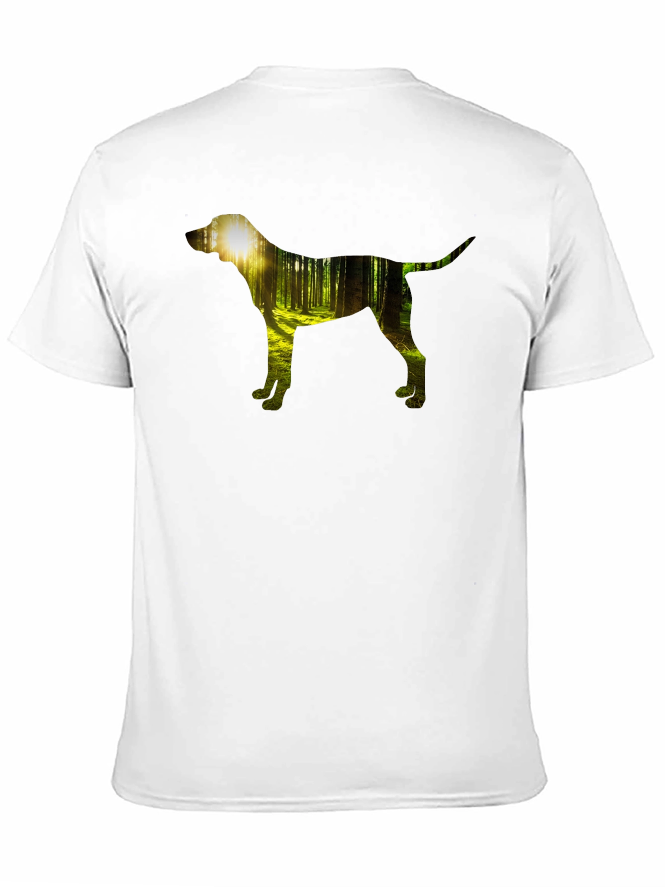 Dog Silhouette Forest Black Graphic Tee