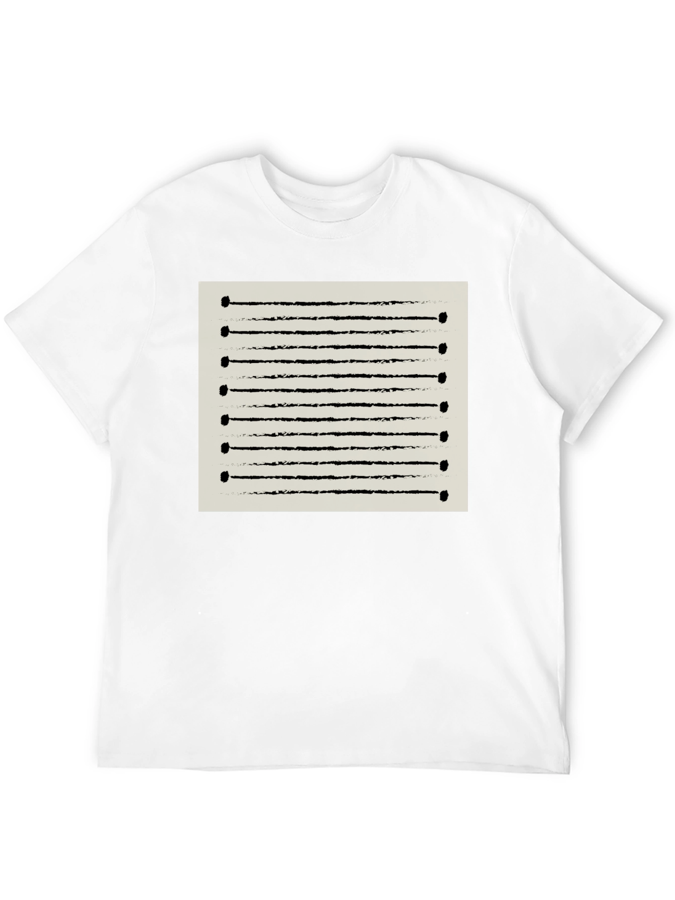 Abstract Line Art Graphic Tee - Modern Casual Shirt