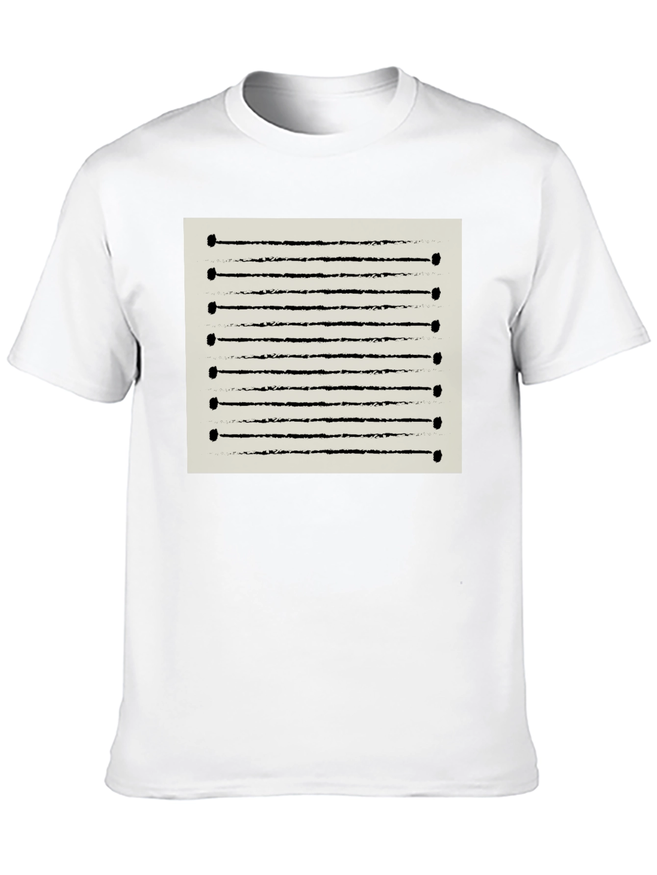 Abstract Line Art Graphic Tee - Modern Casual Shirt