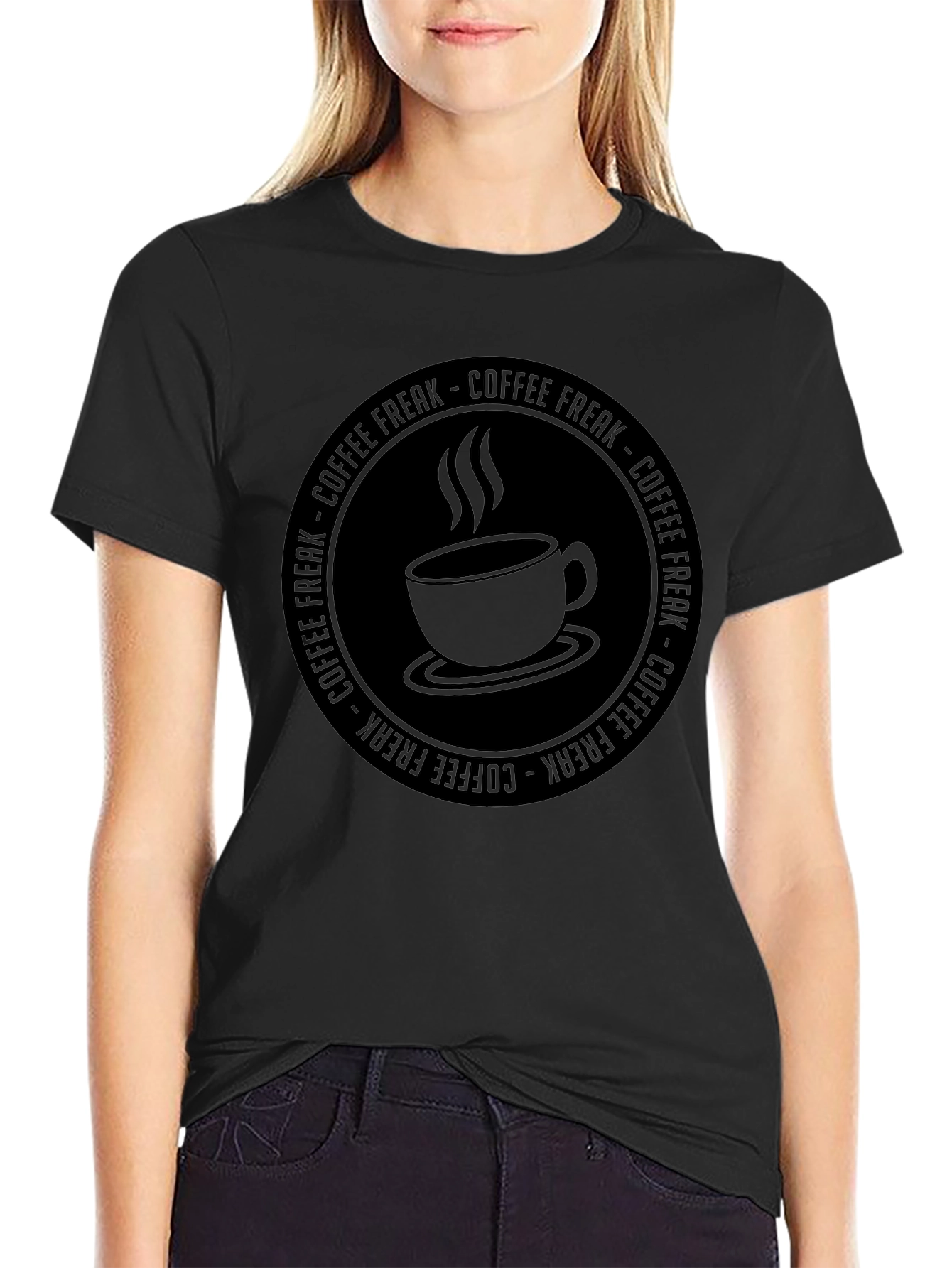 Coffee Freak Graphic T-Shirt - Black