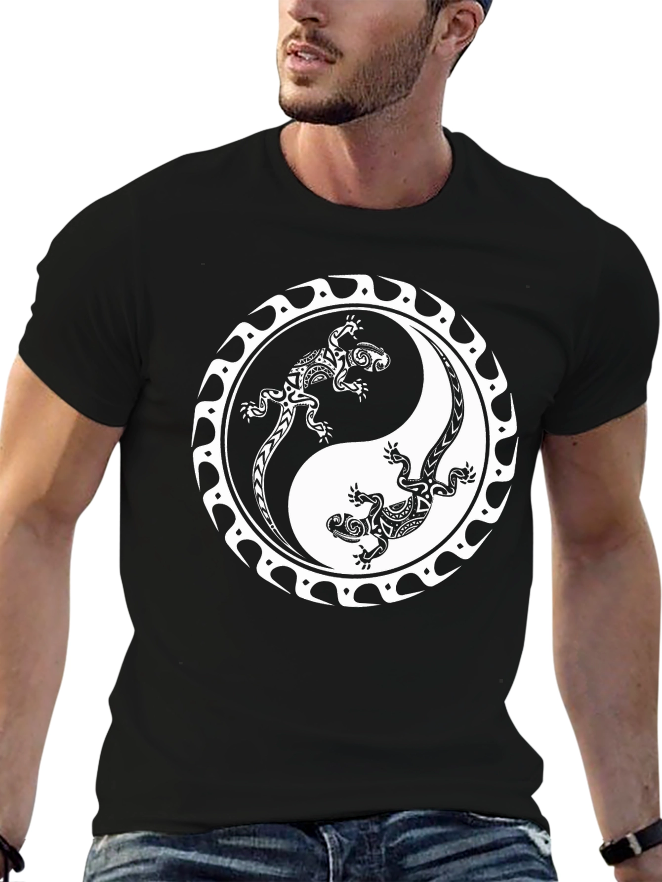 Yin Yang Lizards Graphic T-Shirt