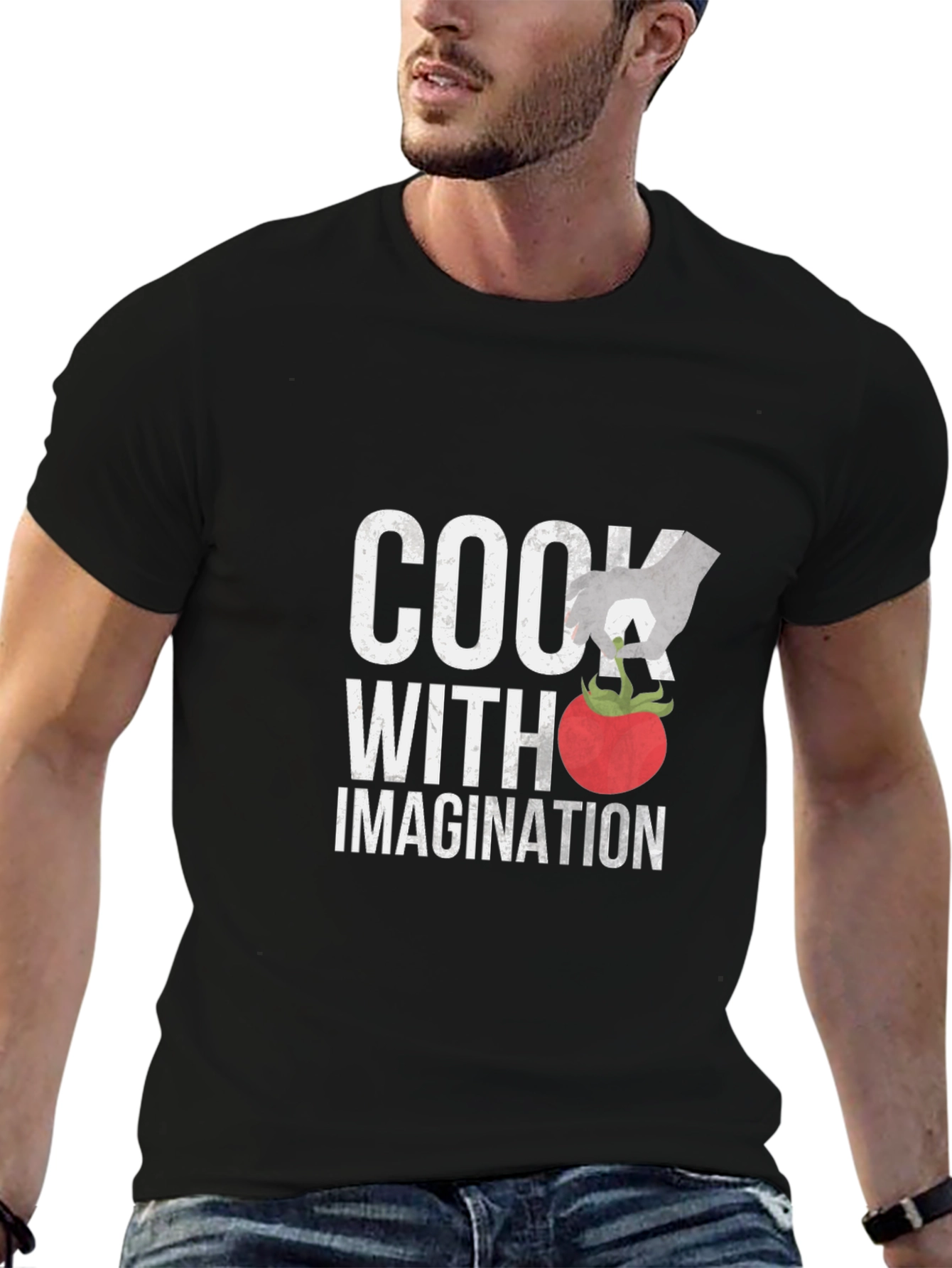 Cook With Imagination Black Graphic Tee