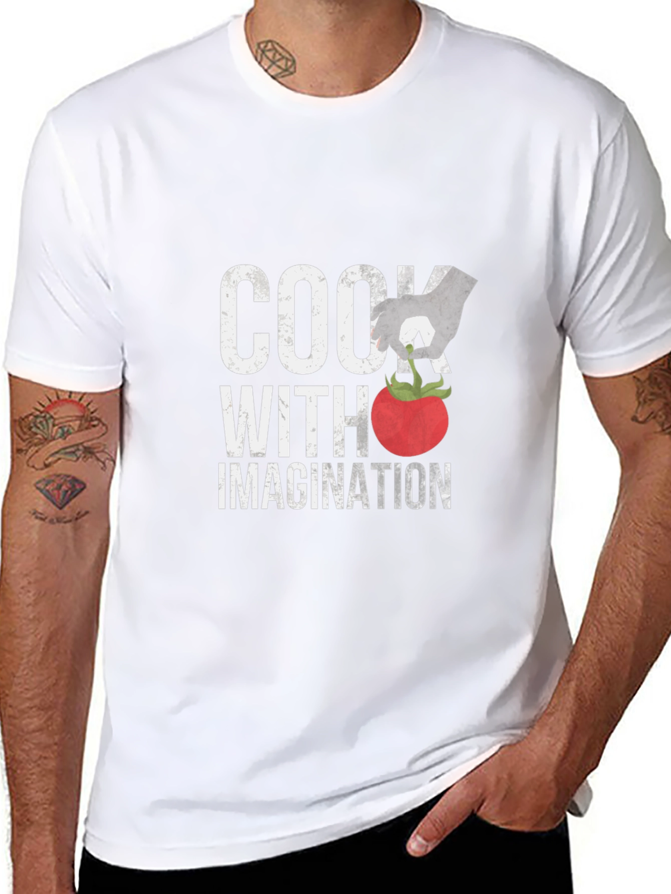 Cook With Imagination Black Graphic Tee