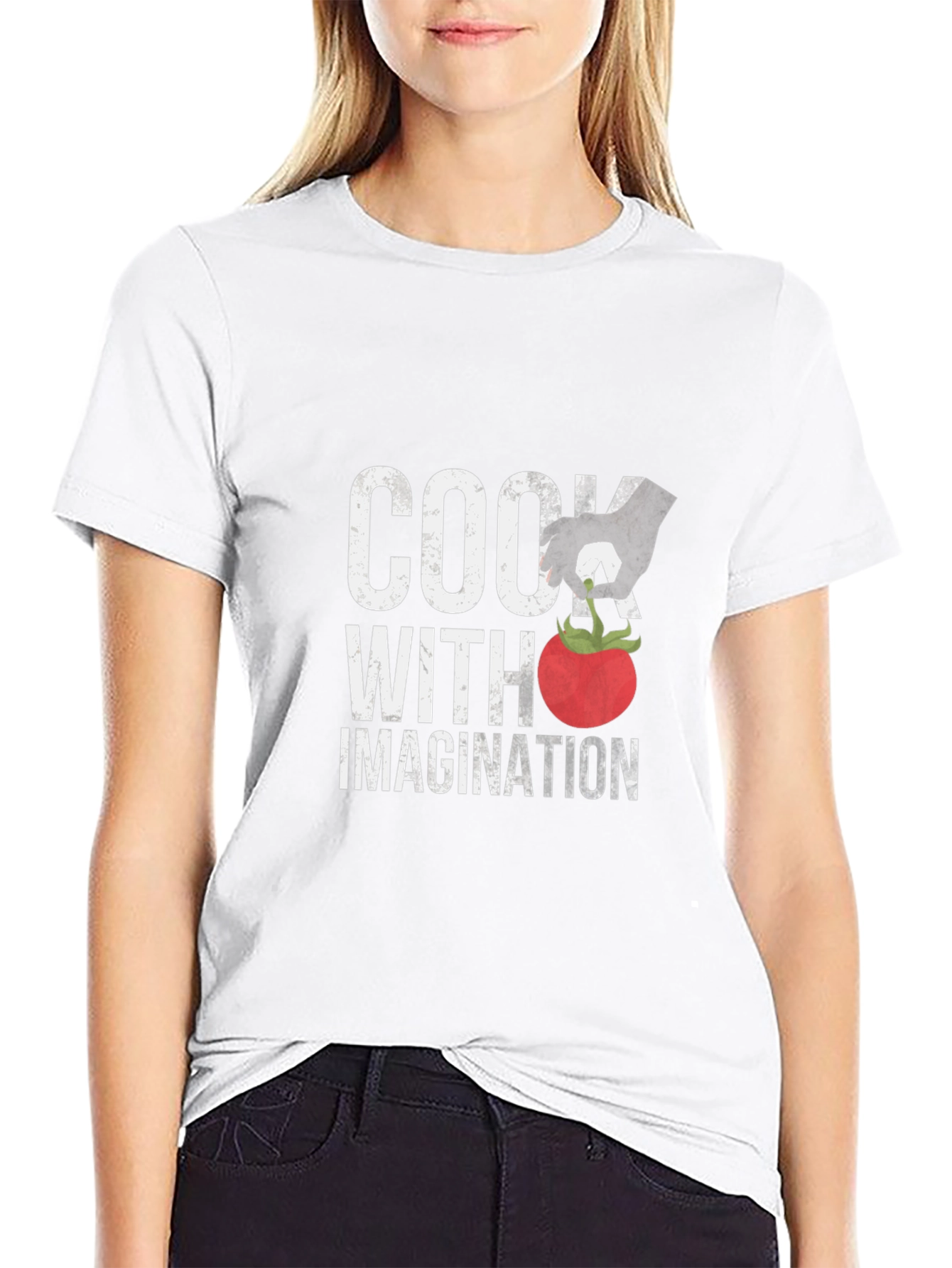 Cook With Imagination Black Graphic Tee