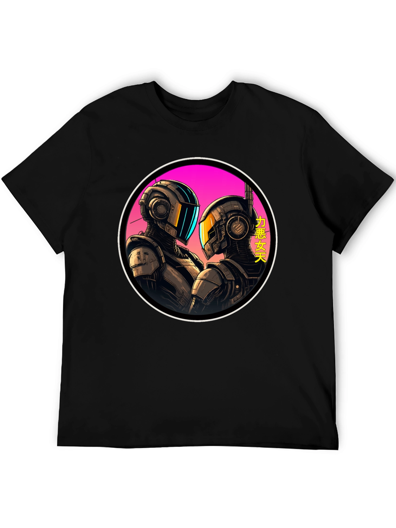 Cyberpunk Robots T-Shirt - Sci-Fi Graphic Tee