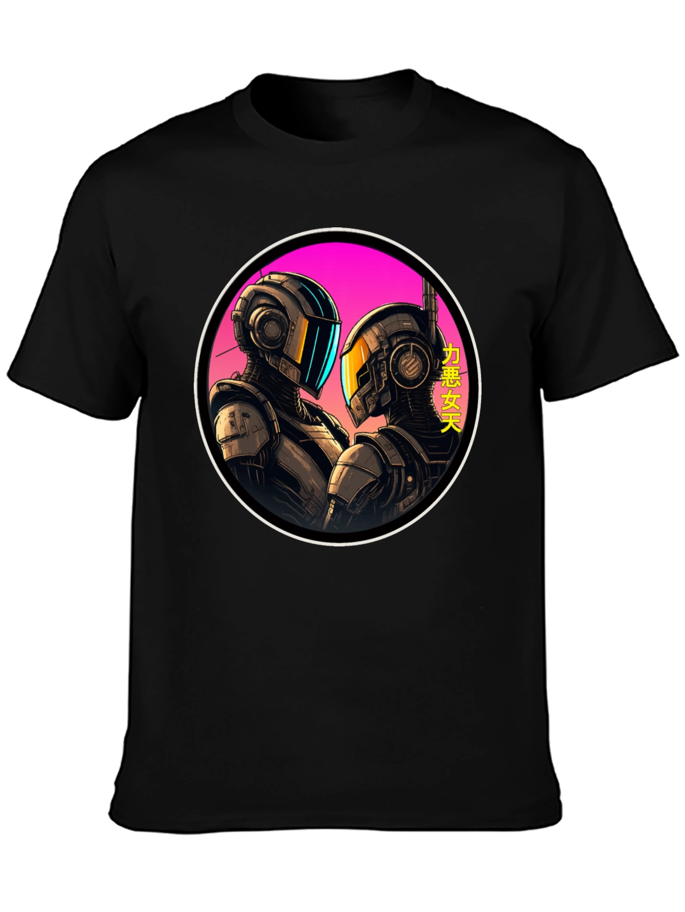 Cyberpunk Robots T-Shirt - Sci-Fi Graphic Tee
