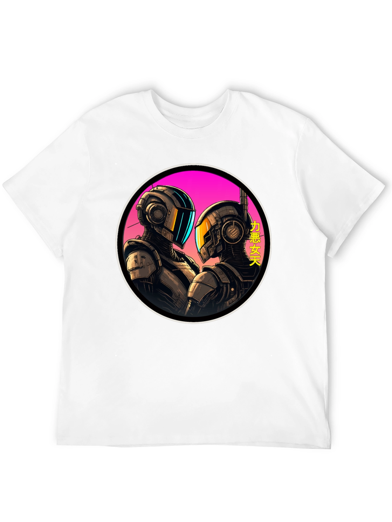 Cyberpunk Robots T-Shirt - Sci-Fi Graphic Tee