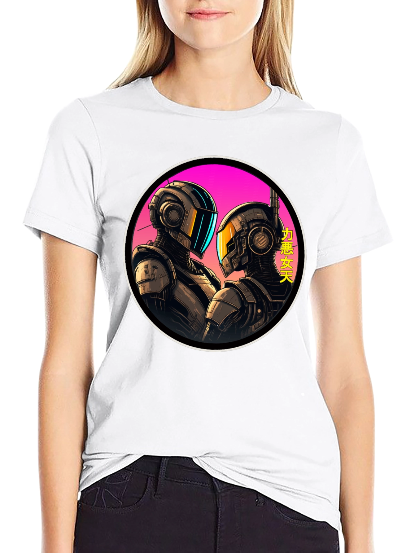 Cyberpunk Robots T-Shirt - Sci-Fi Graphic Tee