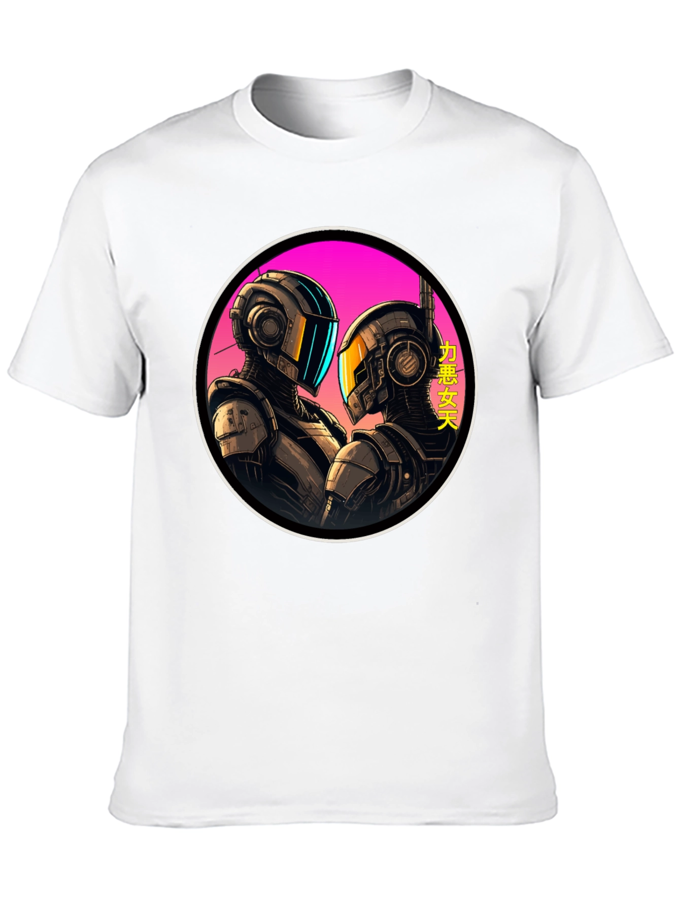 Cyberpunk Robots T-Shirt - Sci-Fi Graphic Tee