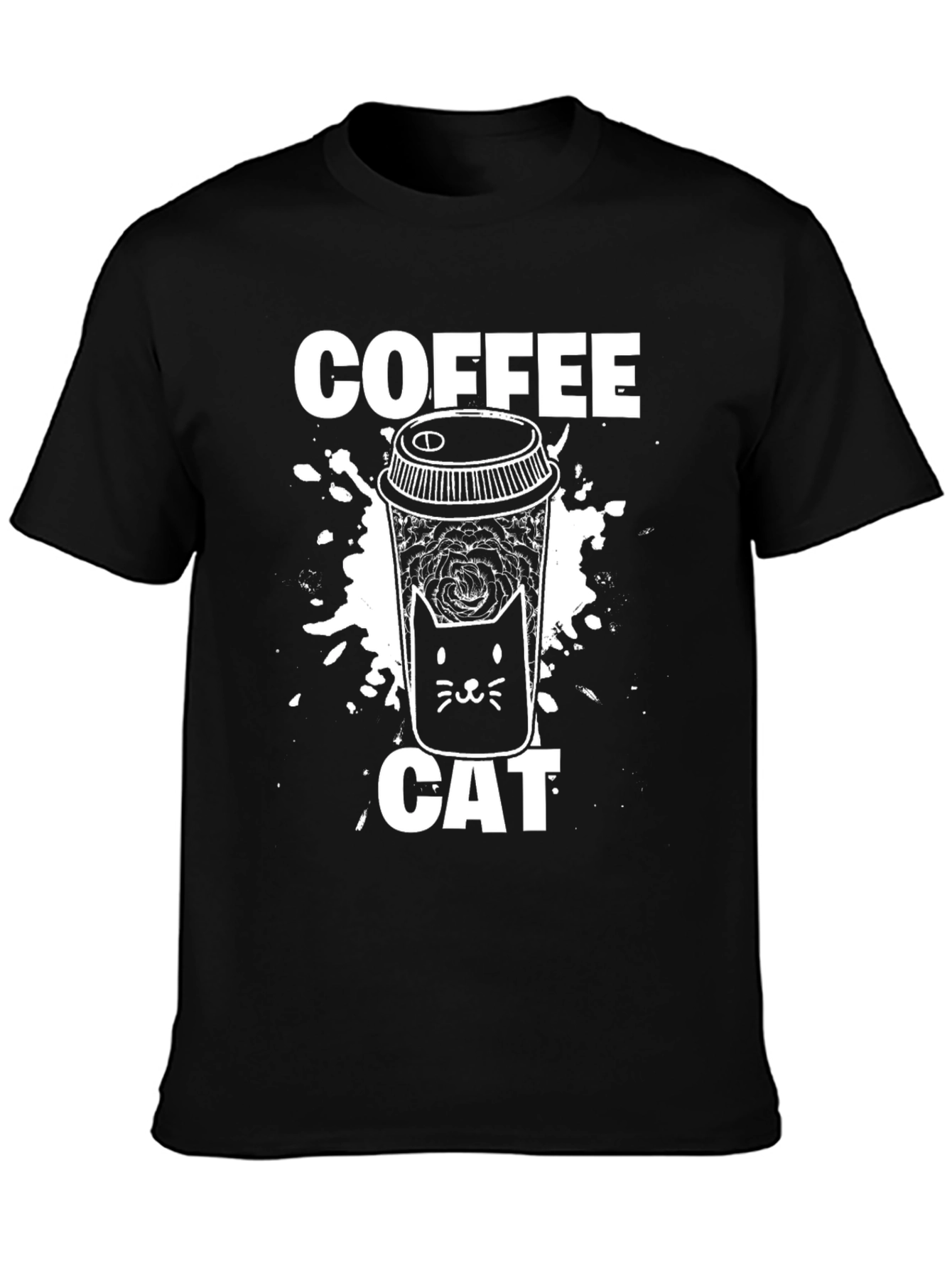 Coffee Cat Graphic T-Shirt