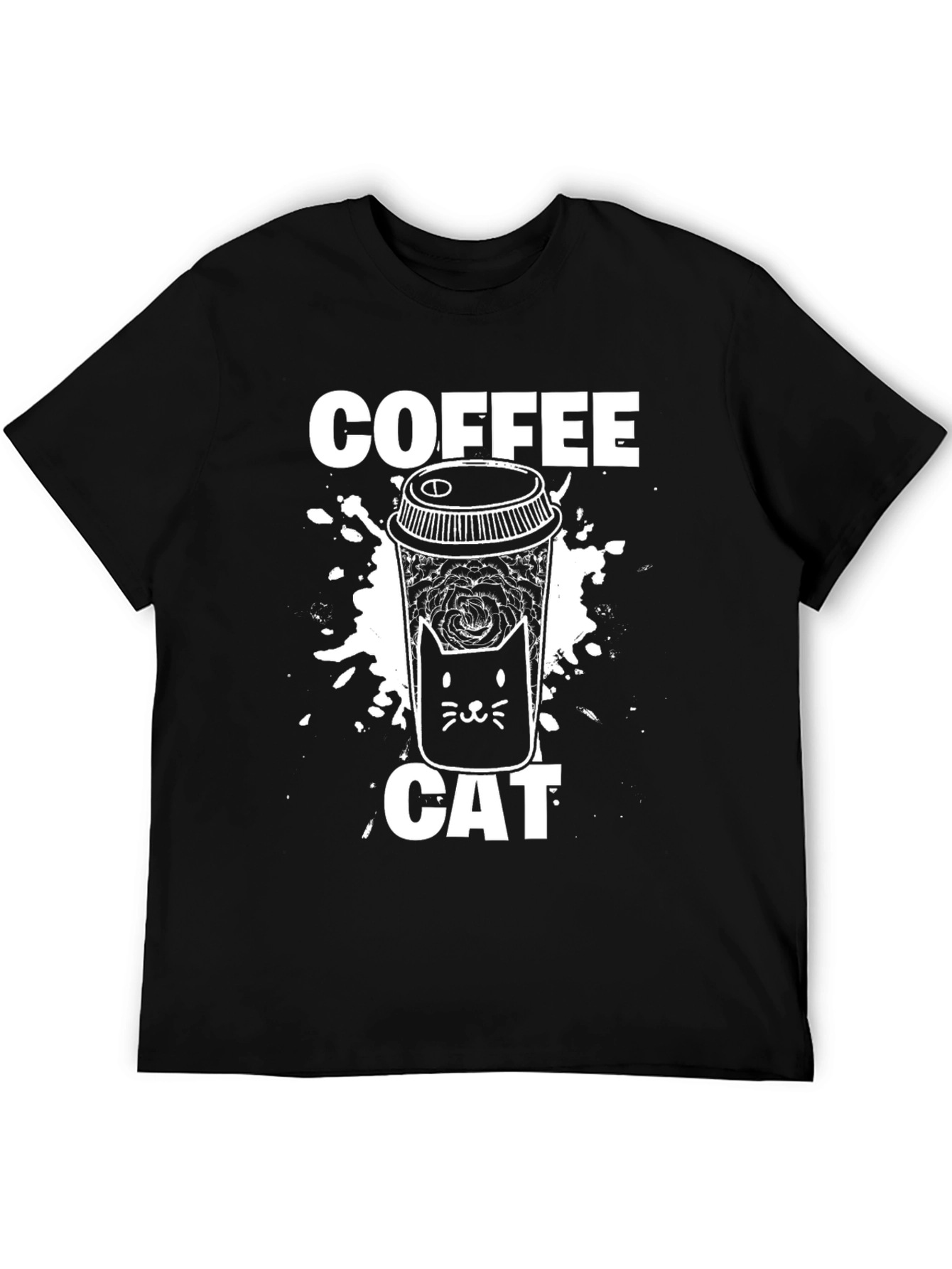Coffee Cat Graphic T-Shirt