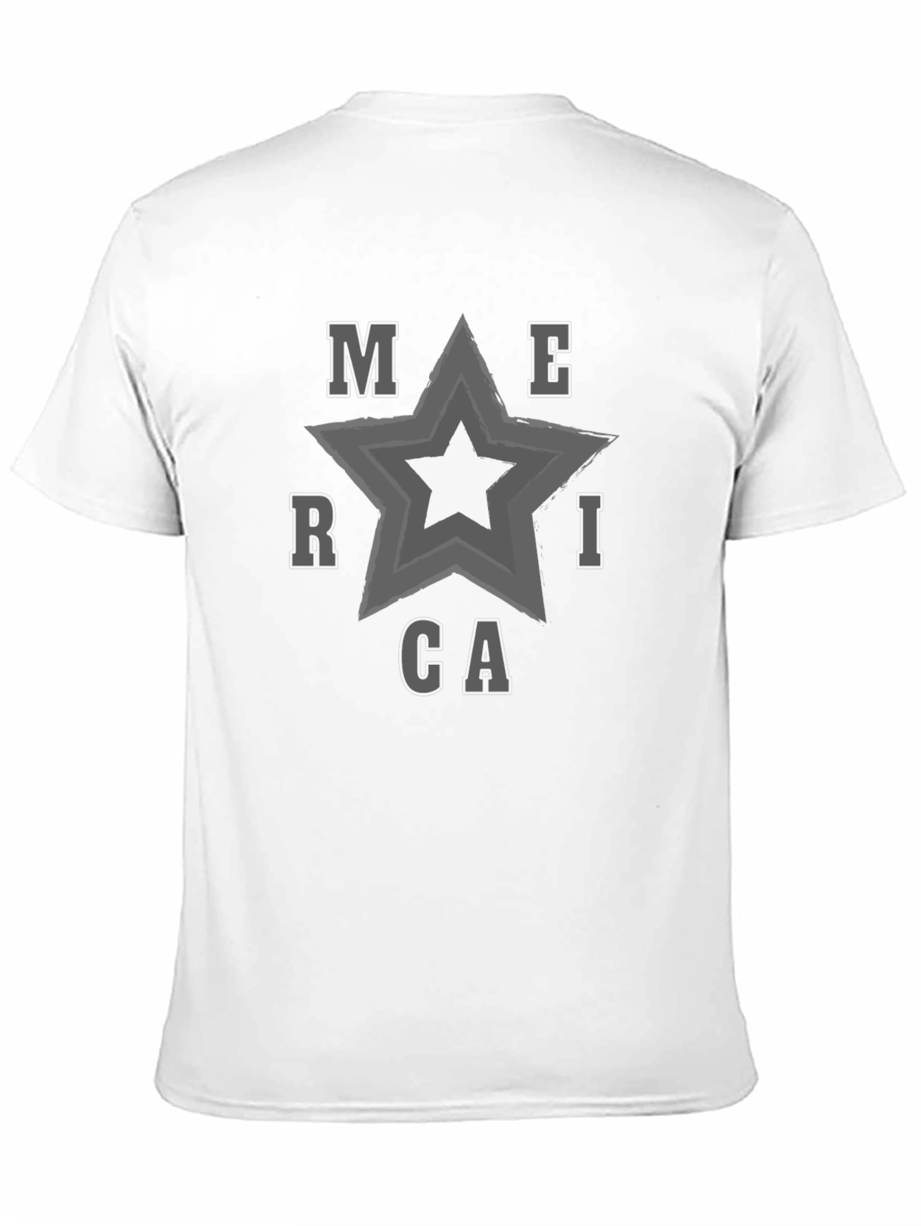 America Star Graphic Print Black T-Shirt