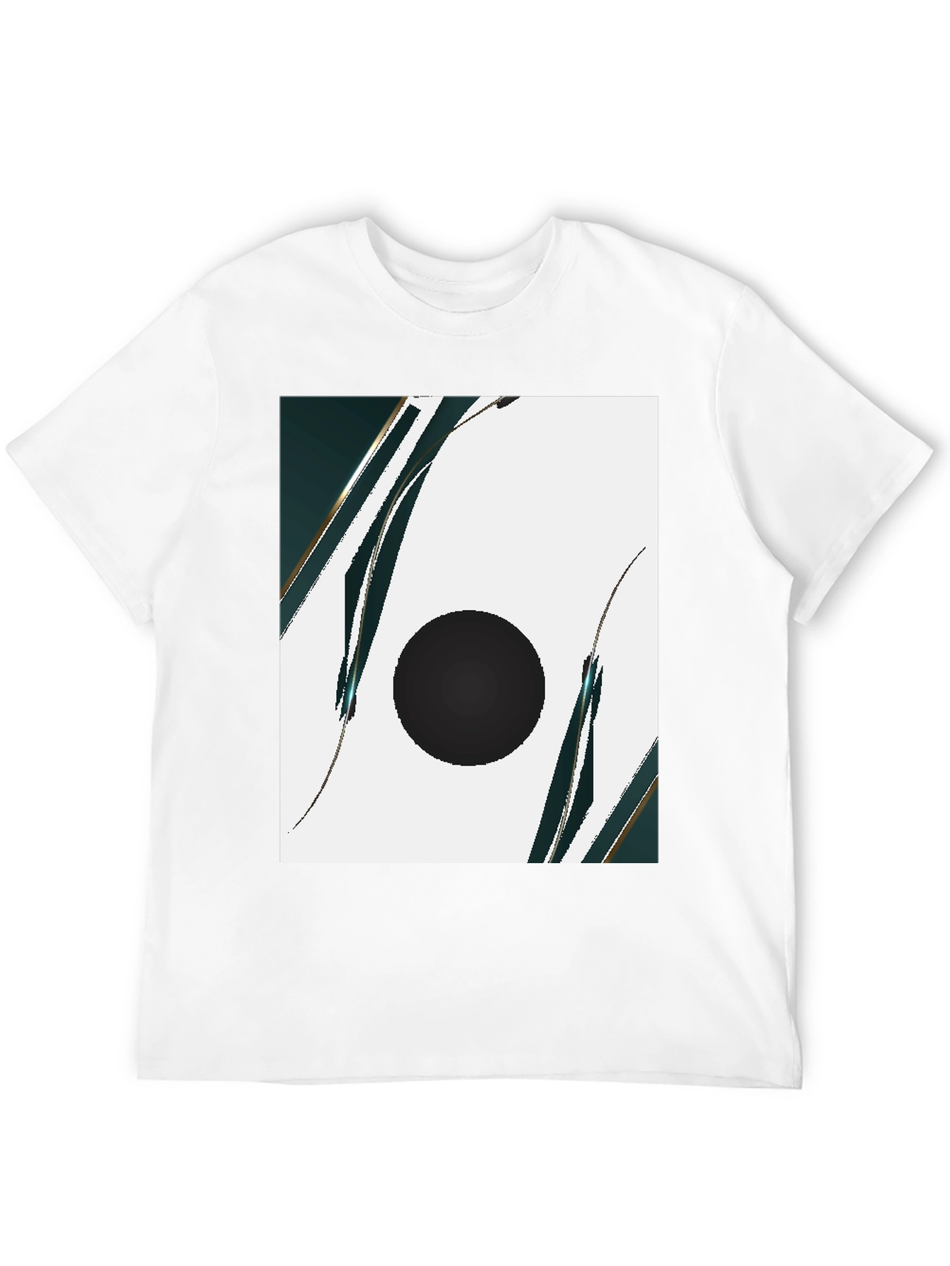 Modern Abstract Graphic Black T-Shirt
