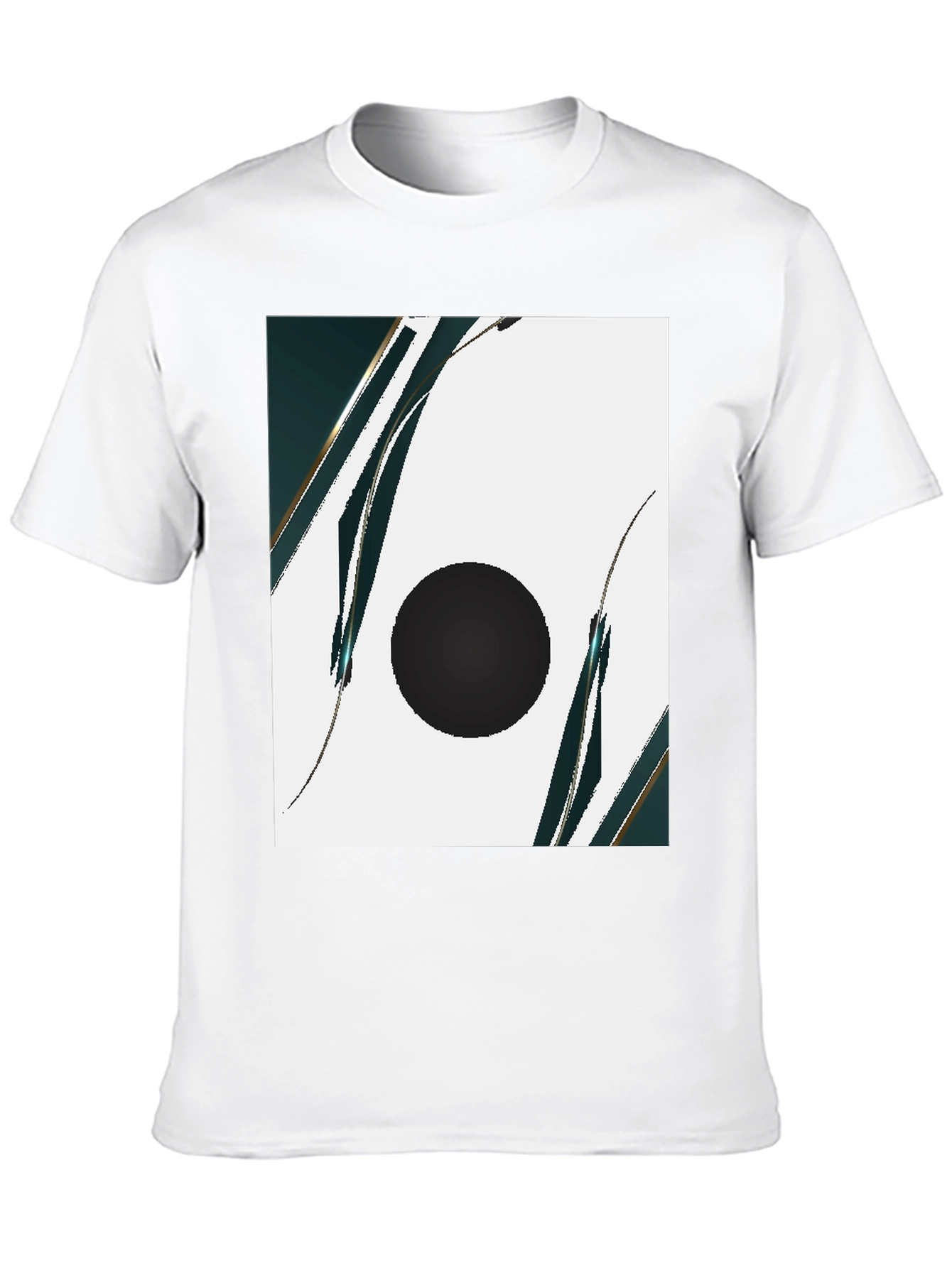 Modern Abstract Graphic Black T-Shirt