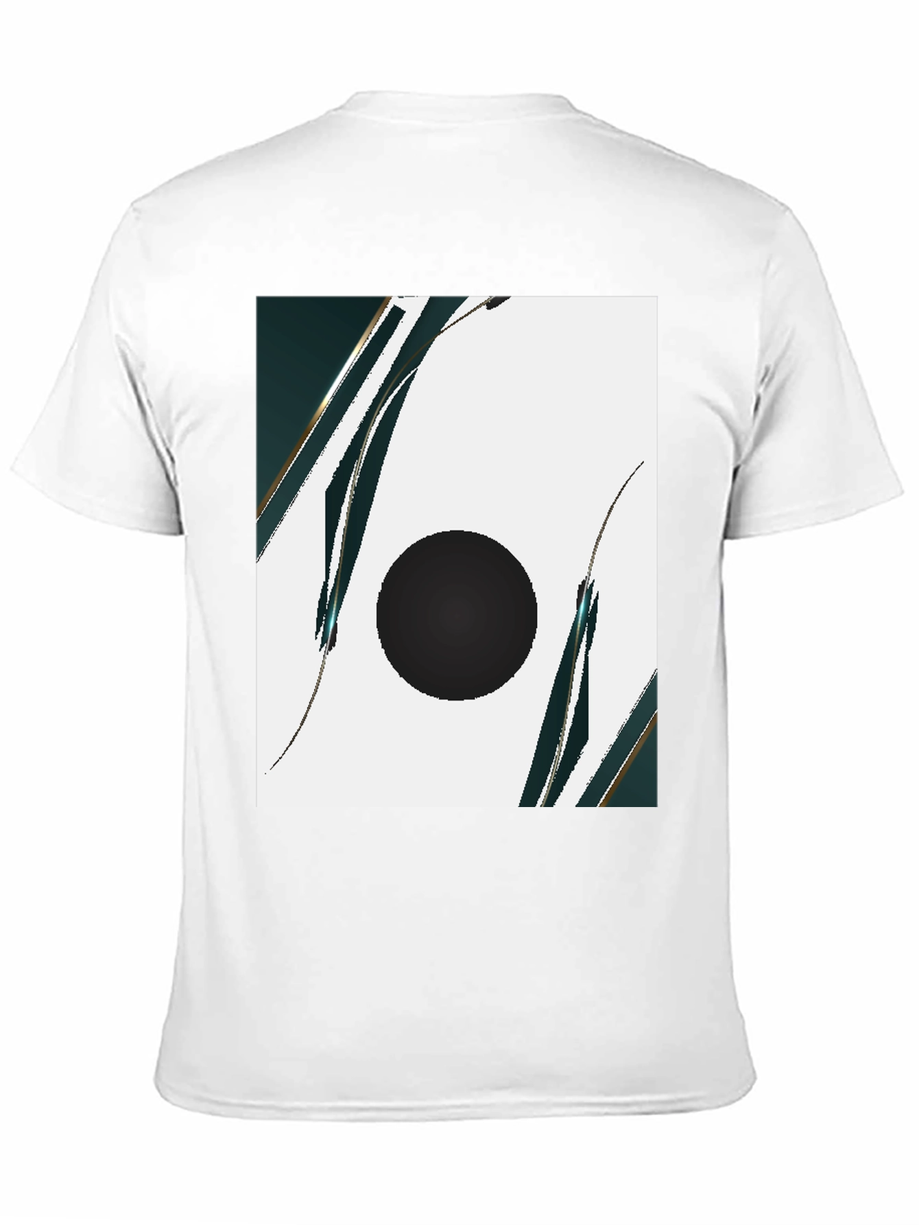 Modern Abstract Graphic Black T-Shirt