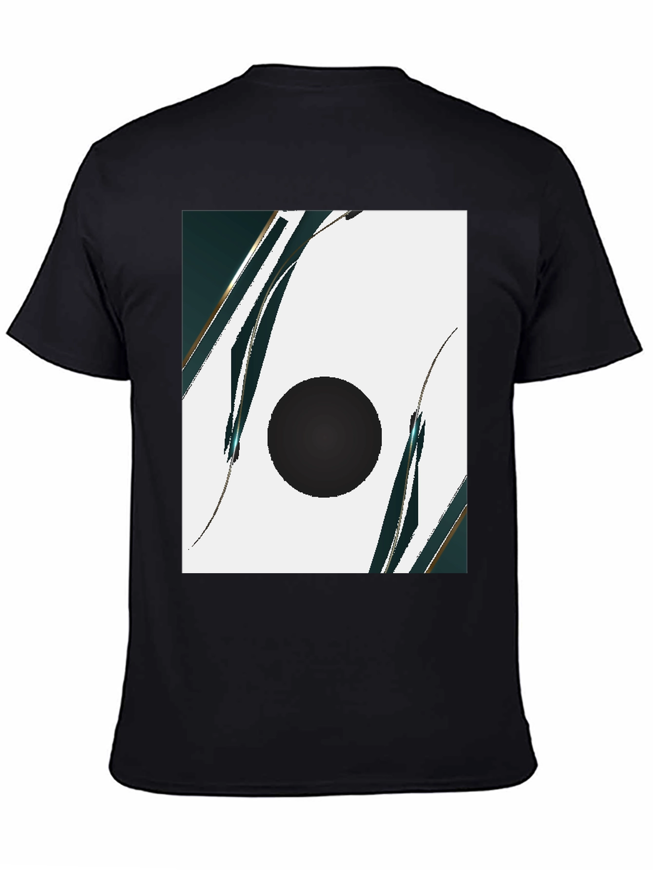 Modern Abstract Graphic Black T-Shirt