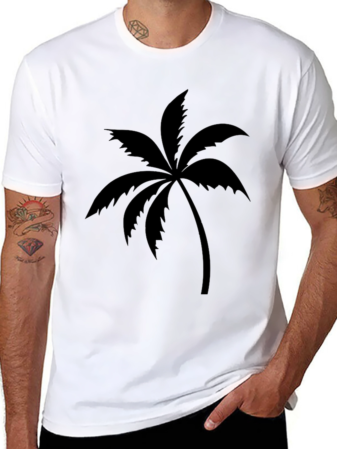 Palm Tree Graphic Tee - Casual Comfort