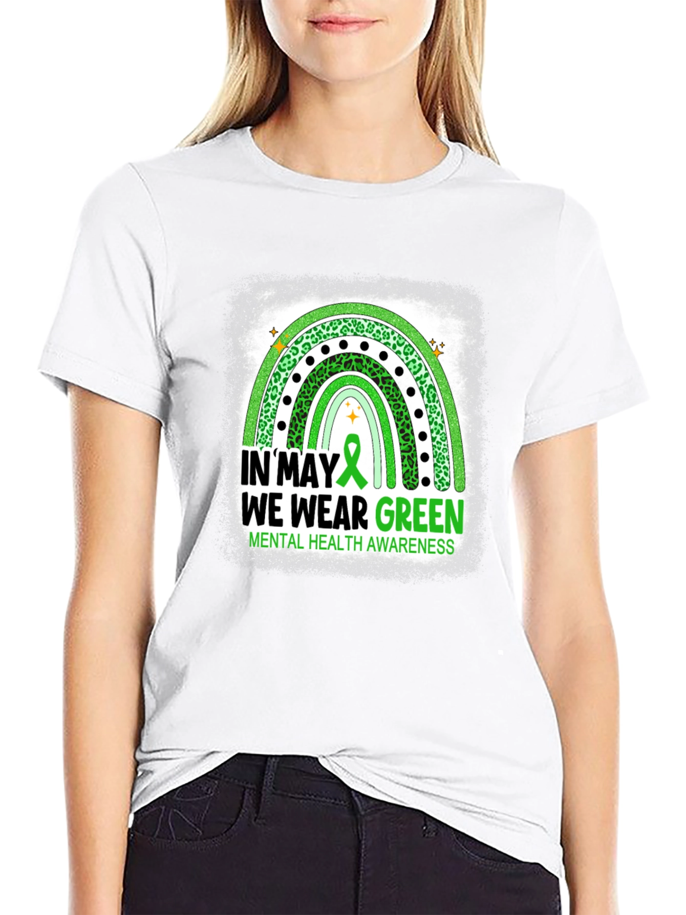 In May We Wear Green Mental Health Awareness T-Shirt