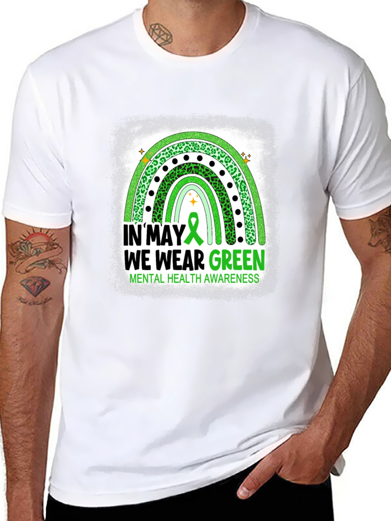 In May We Wear Green Mental Health Awareness T-Shirt