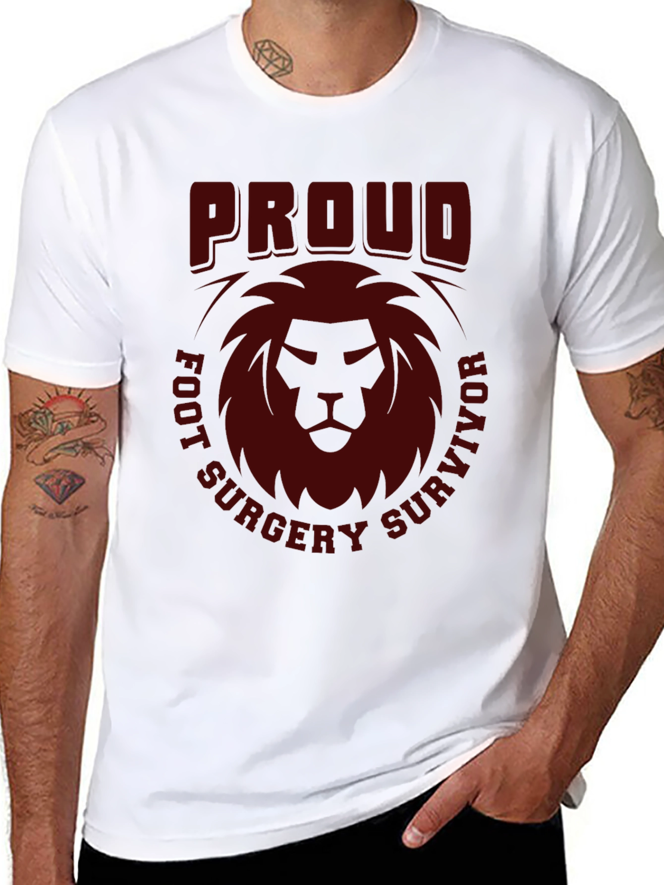 Proud Foot Surgery Survivor Graphic T-Shirt