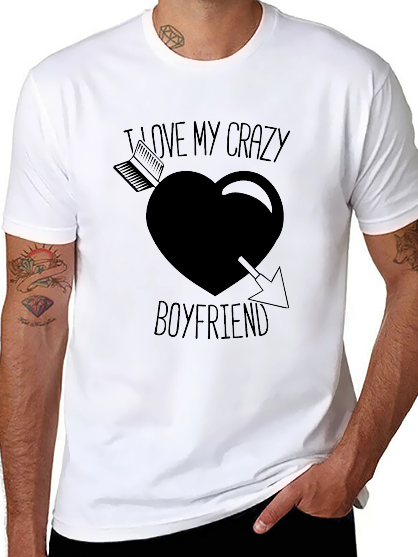I Love My Crazy Boyfriend Graphic T-Shirt