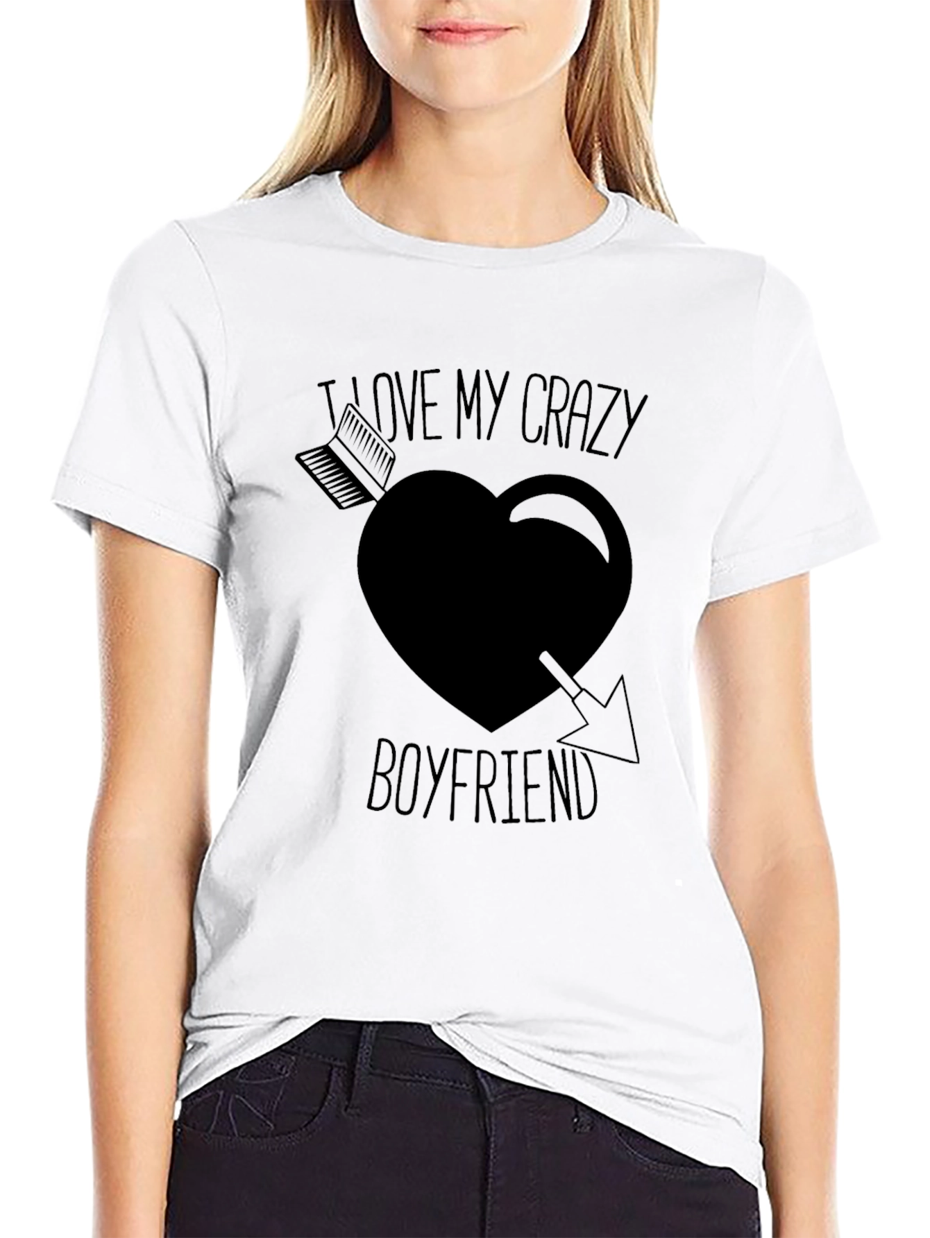 I Love My Crazy Boyfriend Graphic T-Shirt