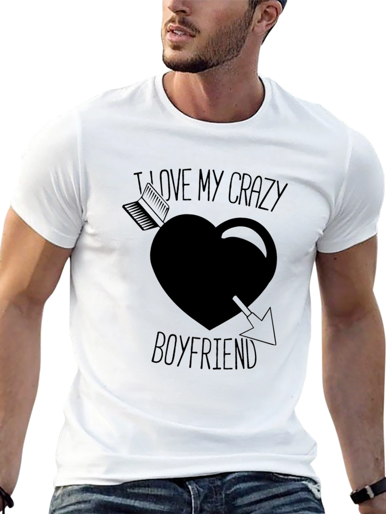 I Love My Crazy Boyfriend Graphic T-Shirt