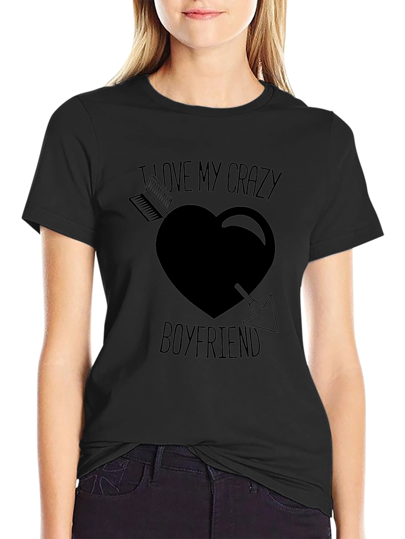I Love My Crazy Boyfriend Graphic T-Shirt