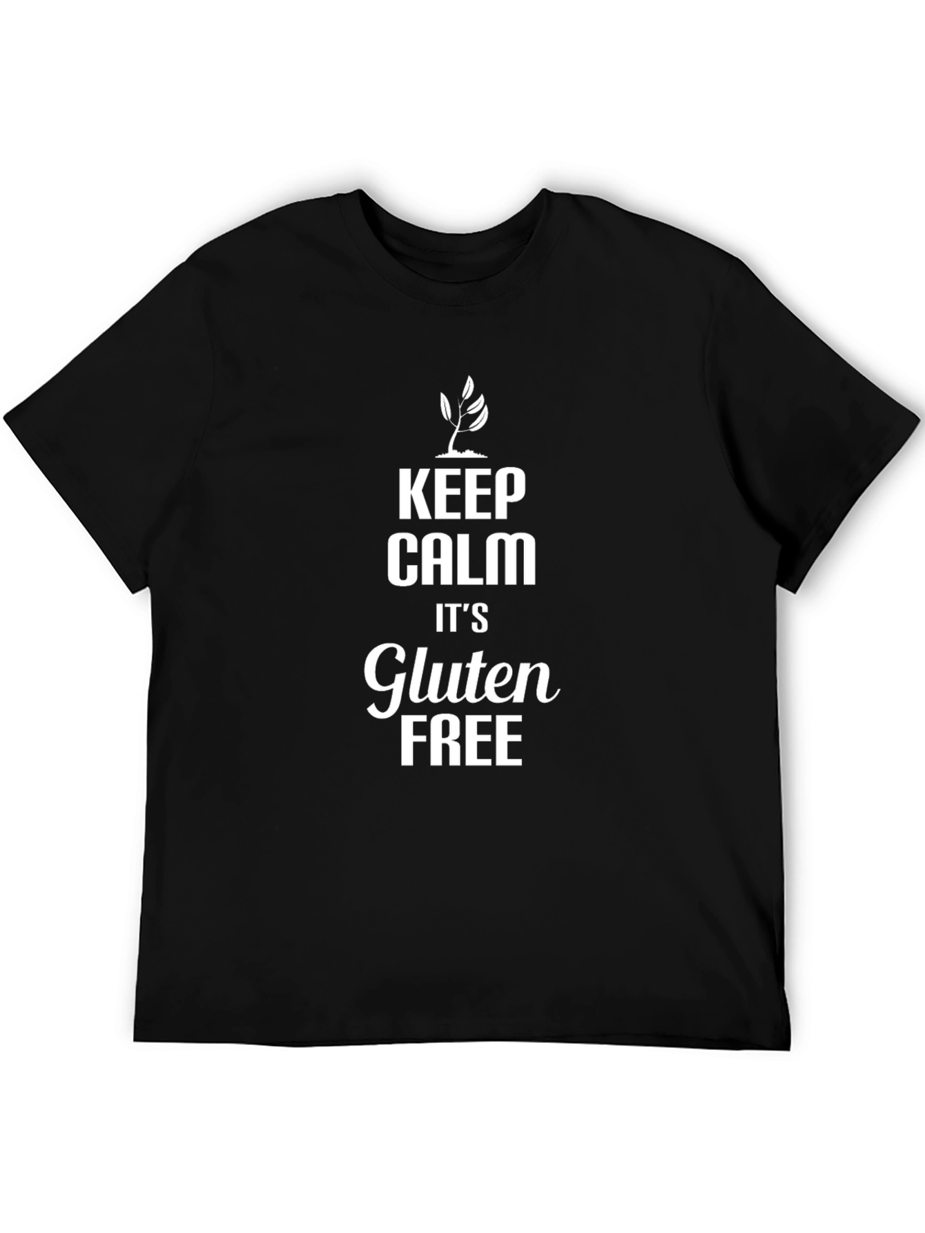 Keep Calm Its Gluten Free Black T-Shirt