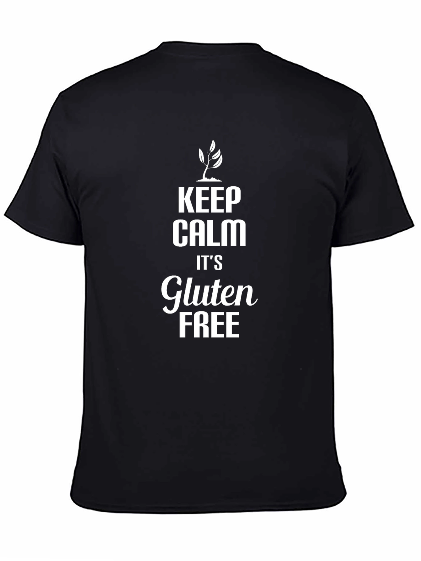 Keep Calm Its Gluten Free Black T-Shirt