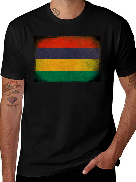 Mauritius Flag T-Shirt - Vintage Style