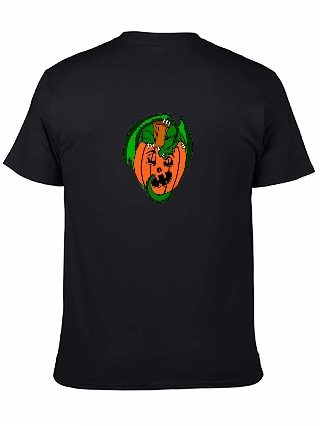 Dragon on Pumpkin Graphic T-Shirt - Halloween Style