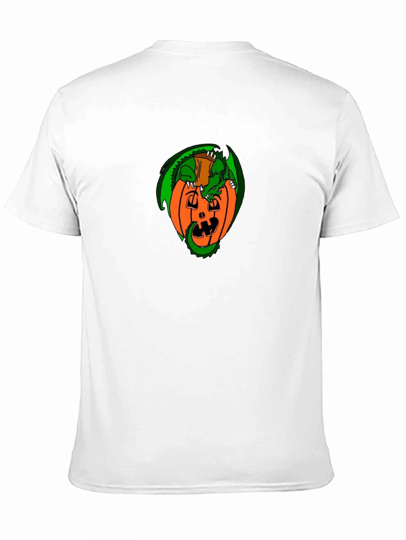Dragon on Pumpkin Graphic T-Shirt - Halloween Style