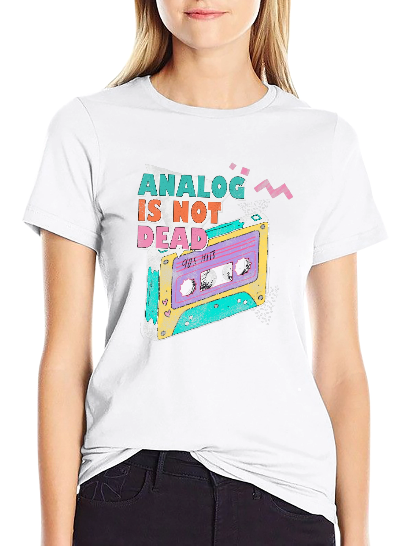 Retro 90s Analog is Not Dead Cassette T-Shirt