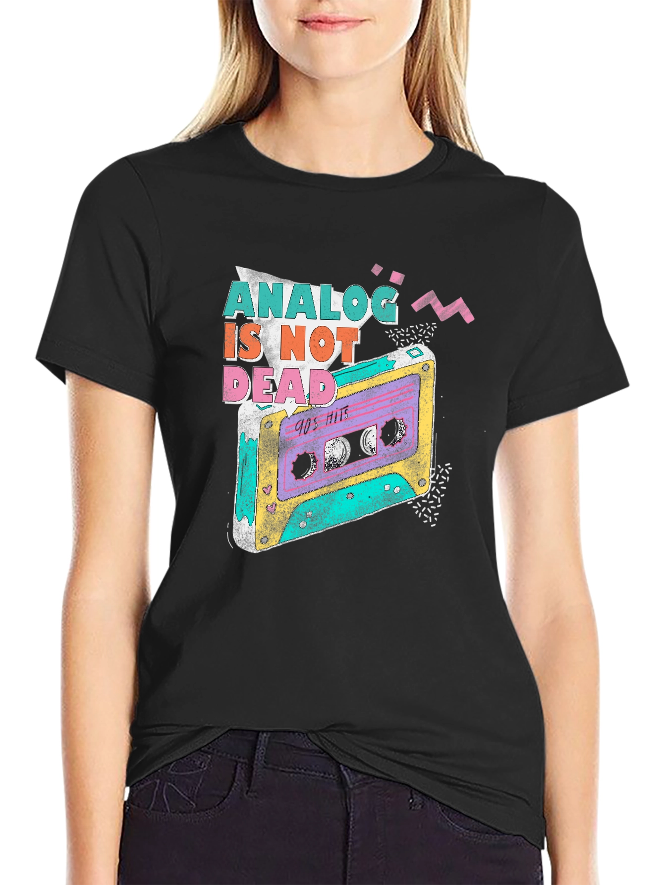 Retro 90s Analog is Not Dead Cassette T-Shirt