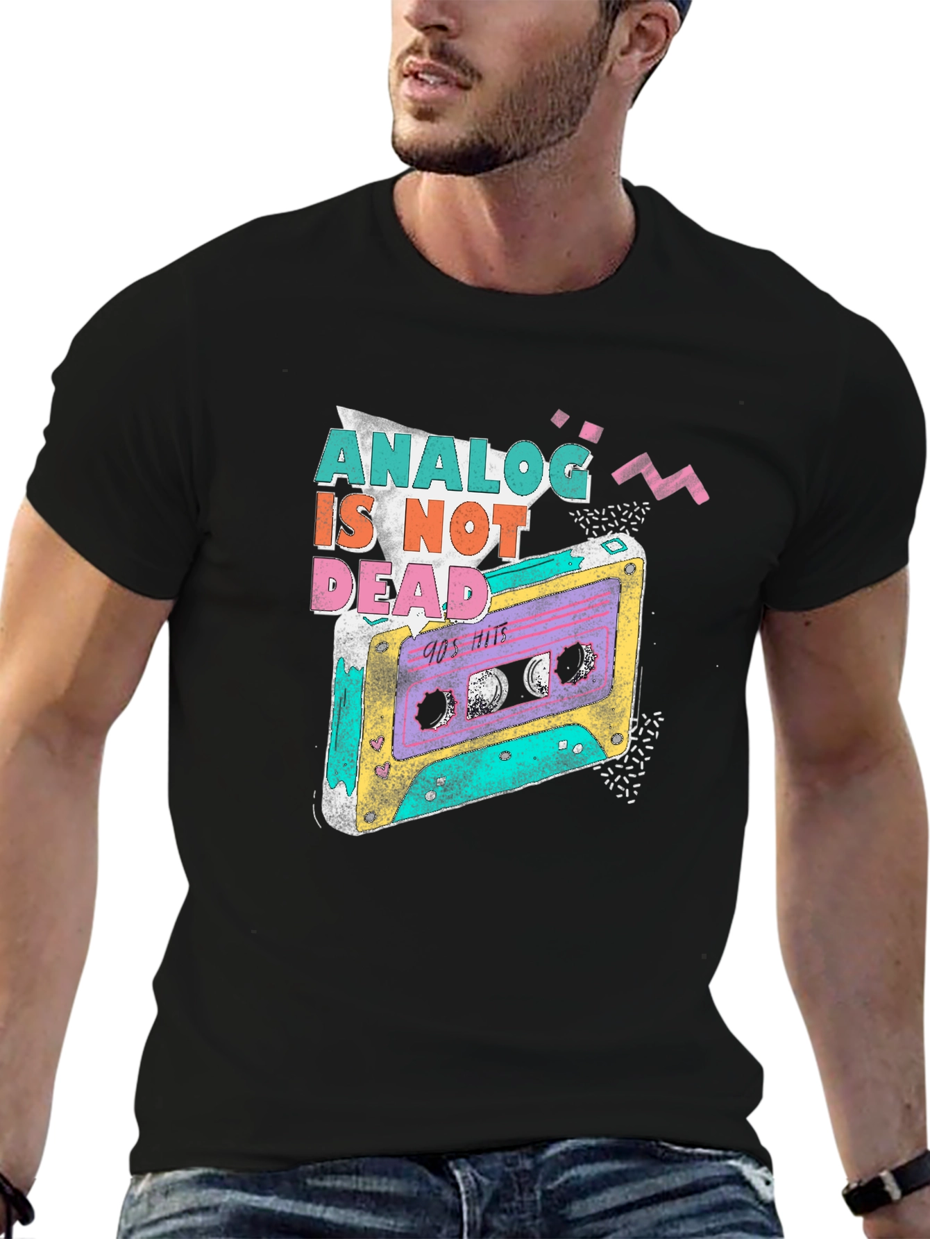 Retro 90s Analog is Not Dead Cassette T-Shirt