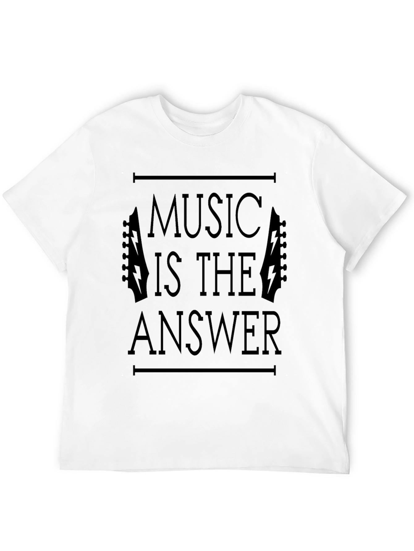 Music is the Answer Graphic Tee - Black