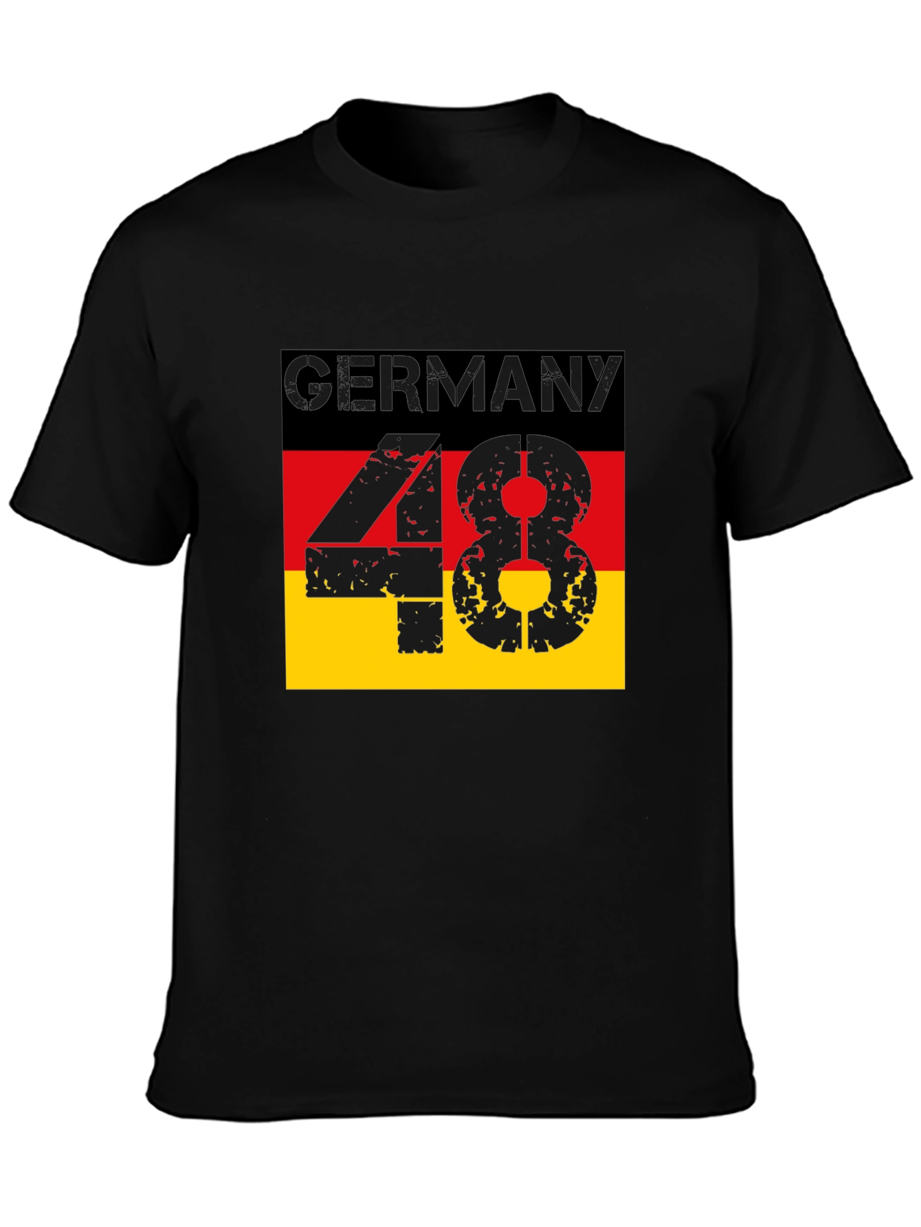 Germany 48 T-Shirt - Black German Flag Tee