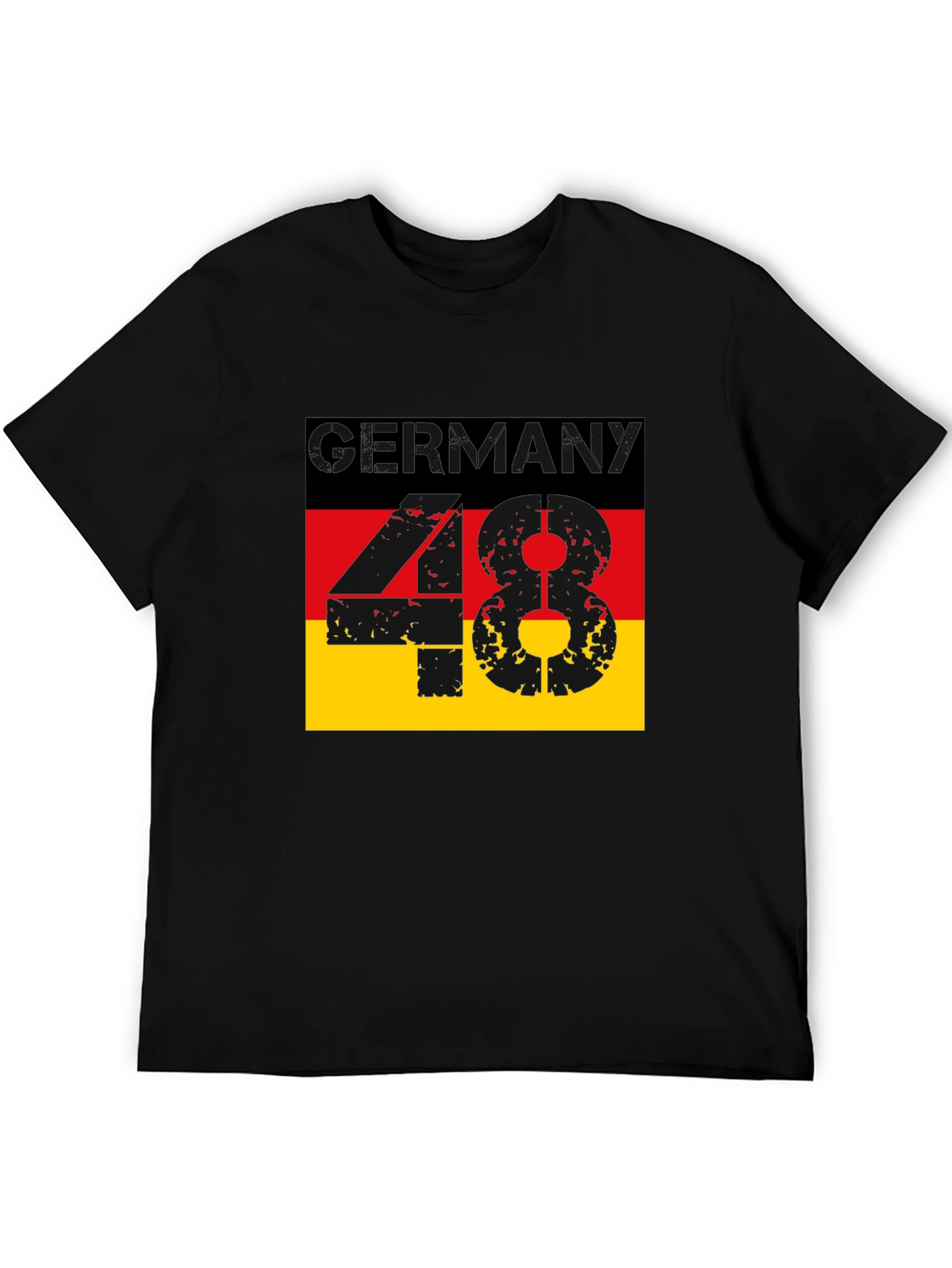 Germany 48 T-Shirt - Black German Flag Tee