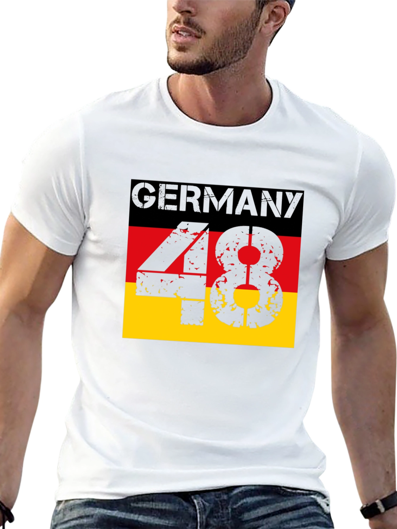 Germany 48 T-Shirt - Black German Flag Tee