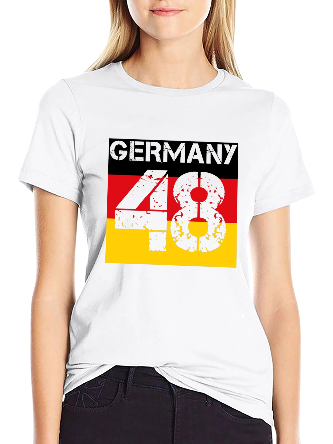 Germany 48 T-Shirt - Black German Flag Tee