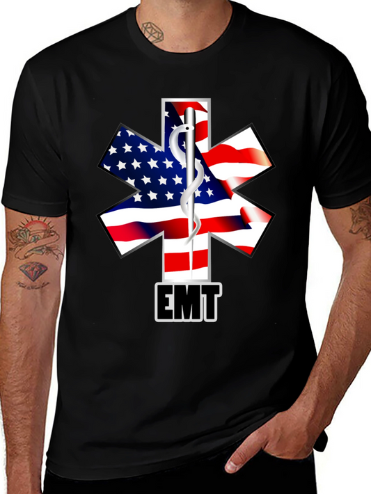 American Flag EMT T-Shirt - First Responder Tee
