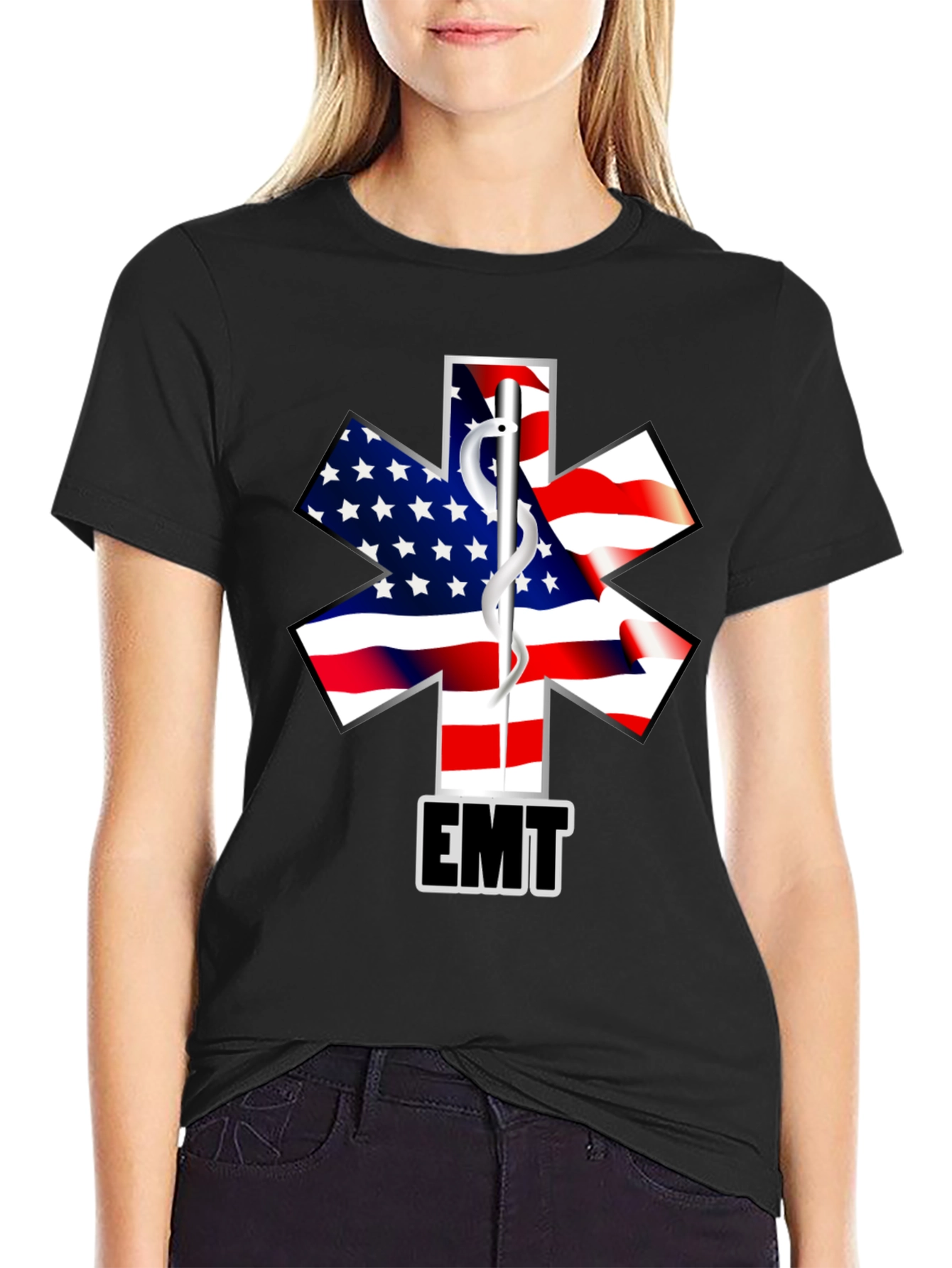American Flag EMT T-Shirt - First Responder Tee