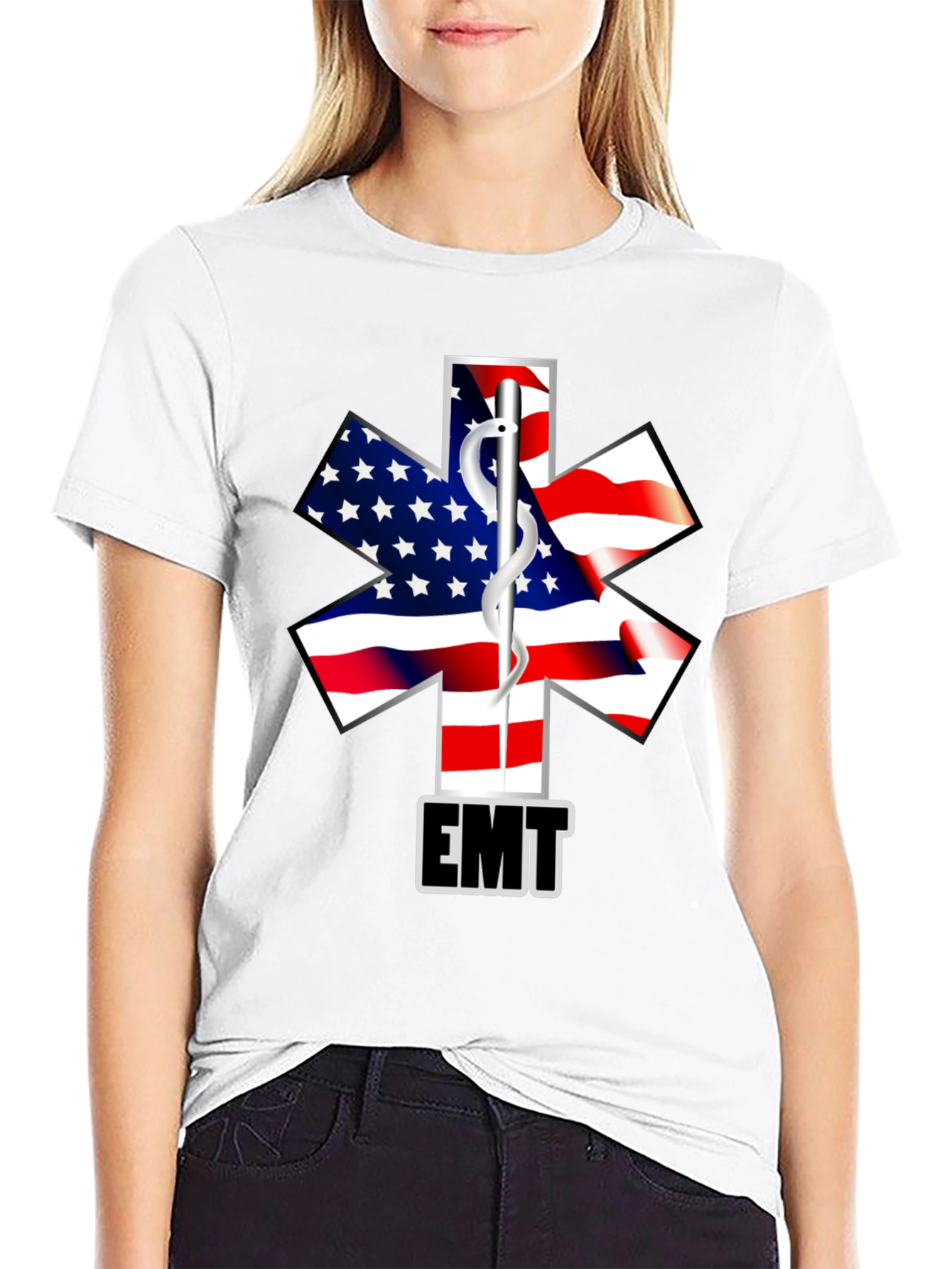American Flag EMT T-Shirt - First Responder Tee