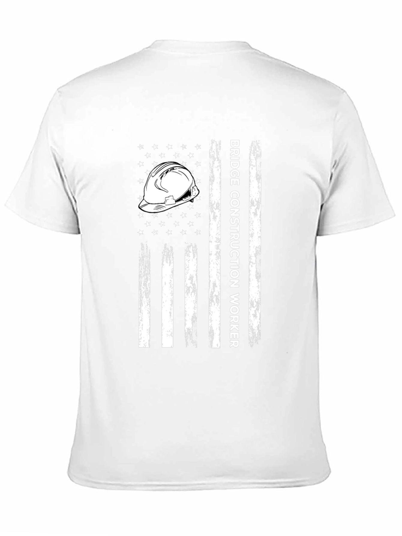 Bridge Construction Worker T-Shirt - American Flag Style